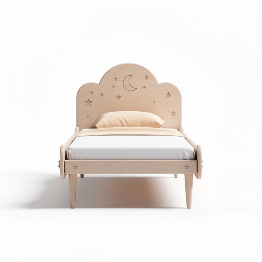 Bed met sterrenmotief voor de kinderkamer van multiplex - 200 x 100 x 80cm