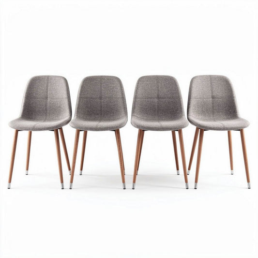 Eetkamerstoelen van stof voor de eetkamer - 45 x 45 x 85cm