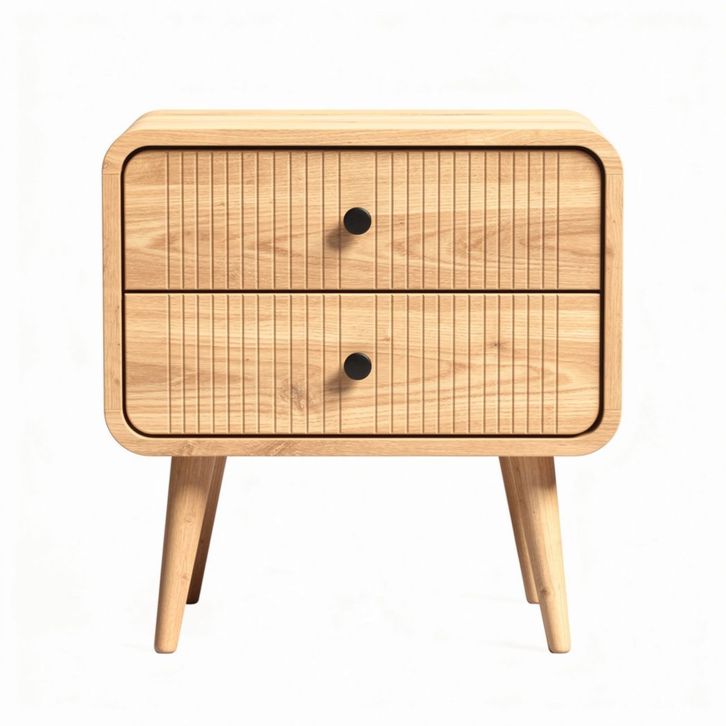 Nachttafel van houten materiaal voor de slaapkamer - 50 x 40 x 40cm