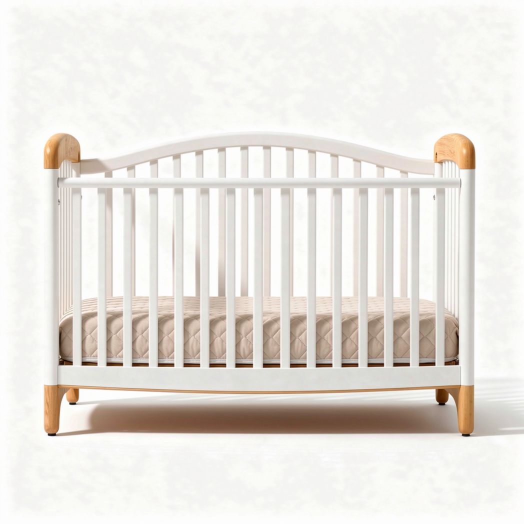 Ledikant van hout voor de babykamer - 130 x 70 x 90cm