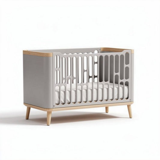 Wiegen van MDF met houten details voor de kinderopvang - 120 x 60 x 75cm